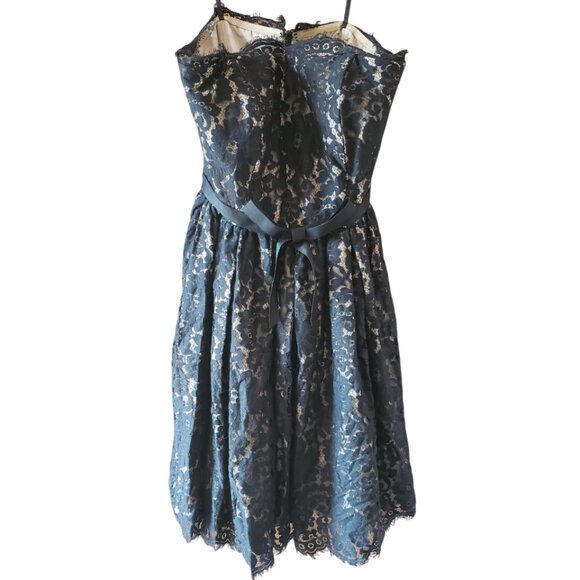 Robert Rodriguez Neiman Marcus Target Black Lace Strapless Party Dress Size 4 - Picture 1 of 6